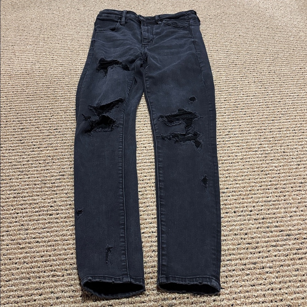 American Eagle Outfitters Black Skinny Jeans - Picture 2 of 12
